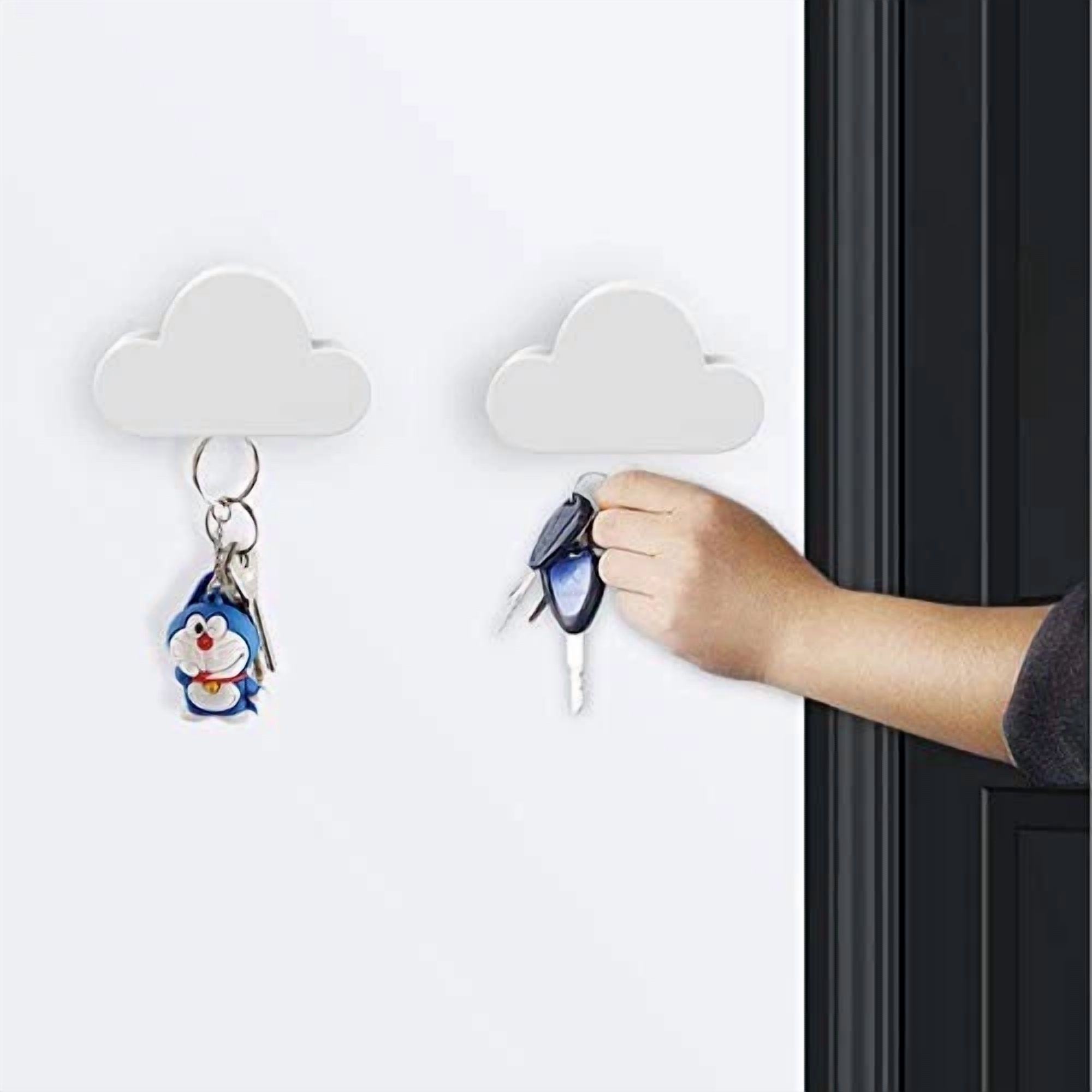 Moko Magnetic Key Holder, [2 Pack] Magnetic Key Rack Organizer Hooks With