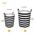 thumbnail image 3 of Cauagu Black And White Stripes for Laundry Basket,Collapsible Organizer Basket for Storage Bin Toy Bins Gift Baskets Bedroom Clothes Children Nursery Hamper -Medium, 3 of 7