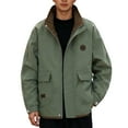 thumbnail image 4 of FYEGRE Men's Stand Collar Casual Jacket Slim Fit Outdoor Windbreaker Lightweight Comfortable Daily Wear Durable Soft Fabric Versatile Stylish Design Army Green XL, 4 of 5
