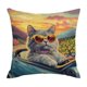 thumbnail image 2 of CaiYueKe Modern Linen Pillow Cover 45x45cm - Cute Animal Print Washable Decorative Cushion Case with Zipper for Living Room Bedroom Sofa Chair Home Decor, Cozy Soft Throw Pillow Slipcover, 2 of 7