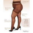 thumbnail image 3 of MeMoi Energizing Plus Size Curvy Control Top Pantyhose - Womens - Female (7X, French Coffee), 3 of 7