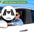 thumbnail image 2 of Recorte de ventana del pilar de la puerta Unique Bargains para Chevy Equinox 2005-2009, negro, pegatina antiarañazos para los postes del pilar, 6 piezas, 2 of 7