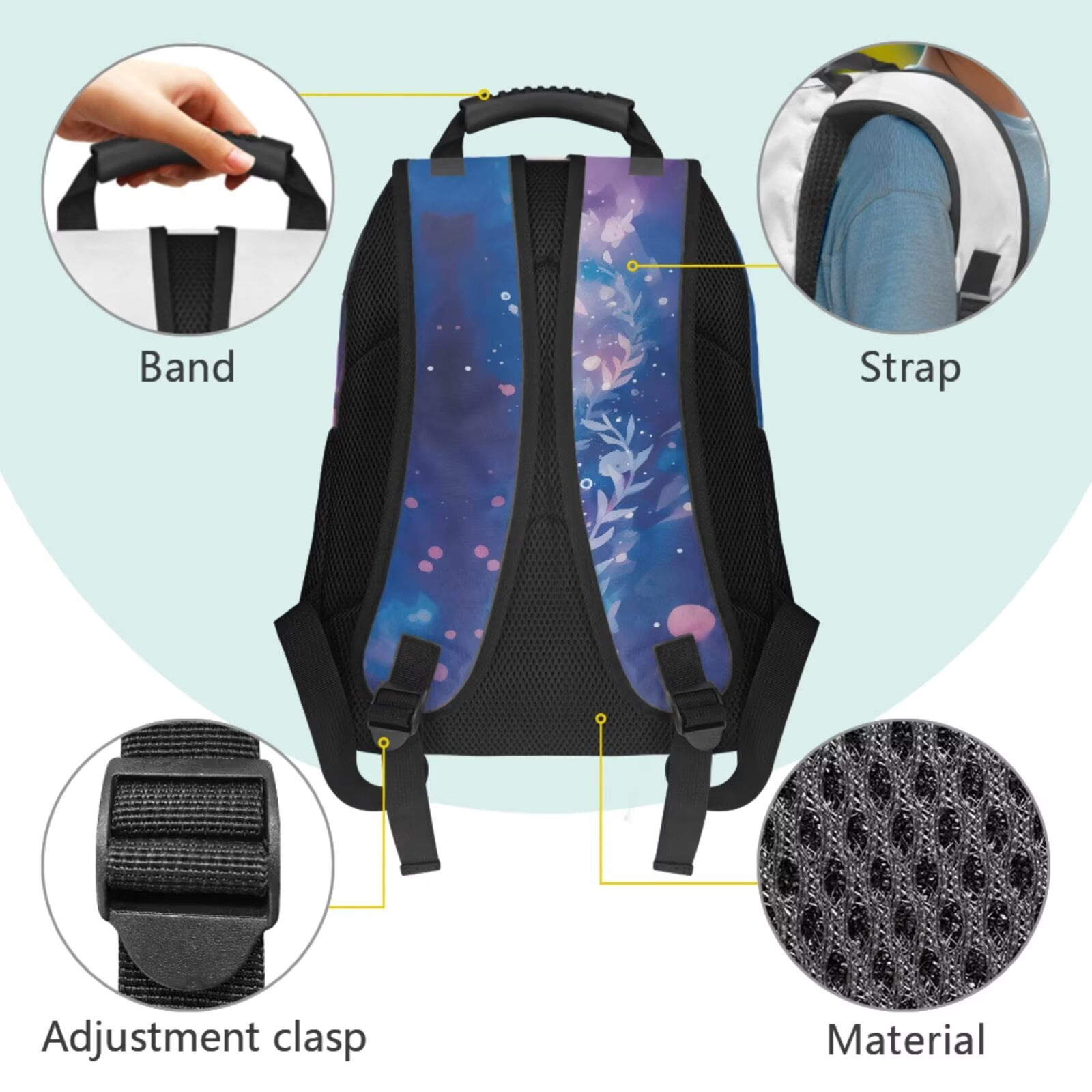 Pzuqiu Blue Tractor Backpack for Girls School Backpack Set for Kids 4 Piece Schoolbag with Lunch Box Pencil Case 17 Inch Boys Book Bags with Adjustable Shoulder Strap for Teens
