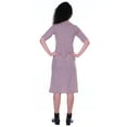 thumbnail image 4 of Moomaya Womens Straight Short Sleeve Dress Plain Casual Relaxed Fit Dresses w/ Pockets, 4 of 8