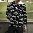 thumbnail image 4 of Sudadera con capucha y cremallera con diseño de dinosaurio y grafiti punk para hombre y mujer, sudadera con capucha y cremallera con estampado 3D, ropa de calle de moda, abrigos, 4 of 5