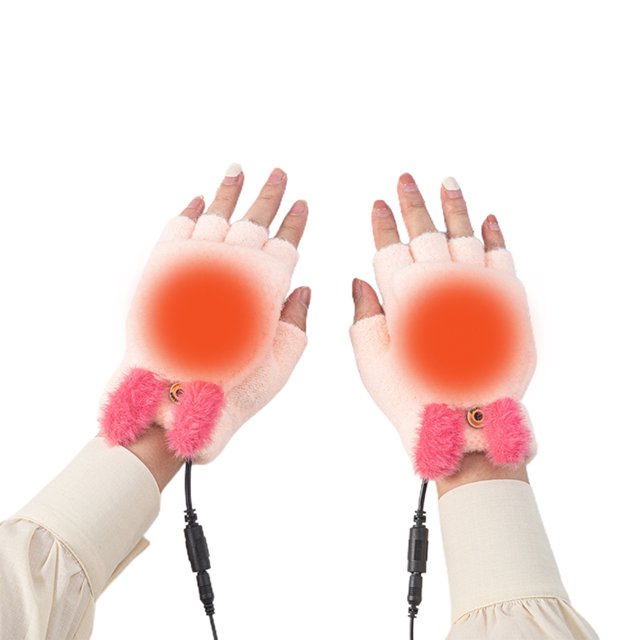 Usb Para Hombres Y Mujeres, Guantes Cálidos De Invierno Para Ordenador Portátil, Forrados Con Forro Polar, Guantes Sin Dedos Calefactables Con Medias Manos, Diseño Lavable Scienceny HA046947-01