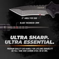 thumbnail image 4 of Oerla OLK-D47 Fixed Blade Knife D2 Steel Outdoor Camping Knife with G10 Handle Waist Clip EDC Kydex Sheath, 4 of 7