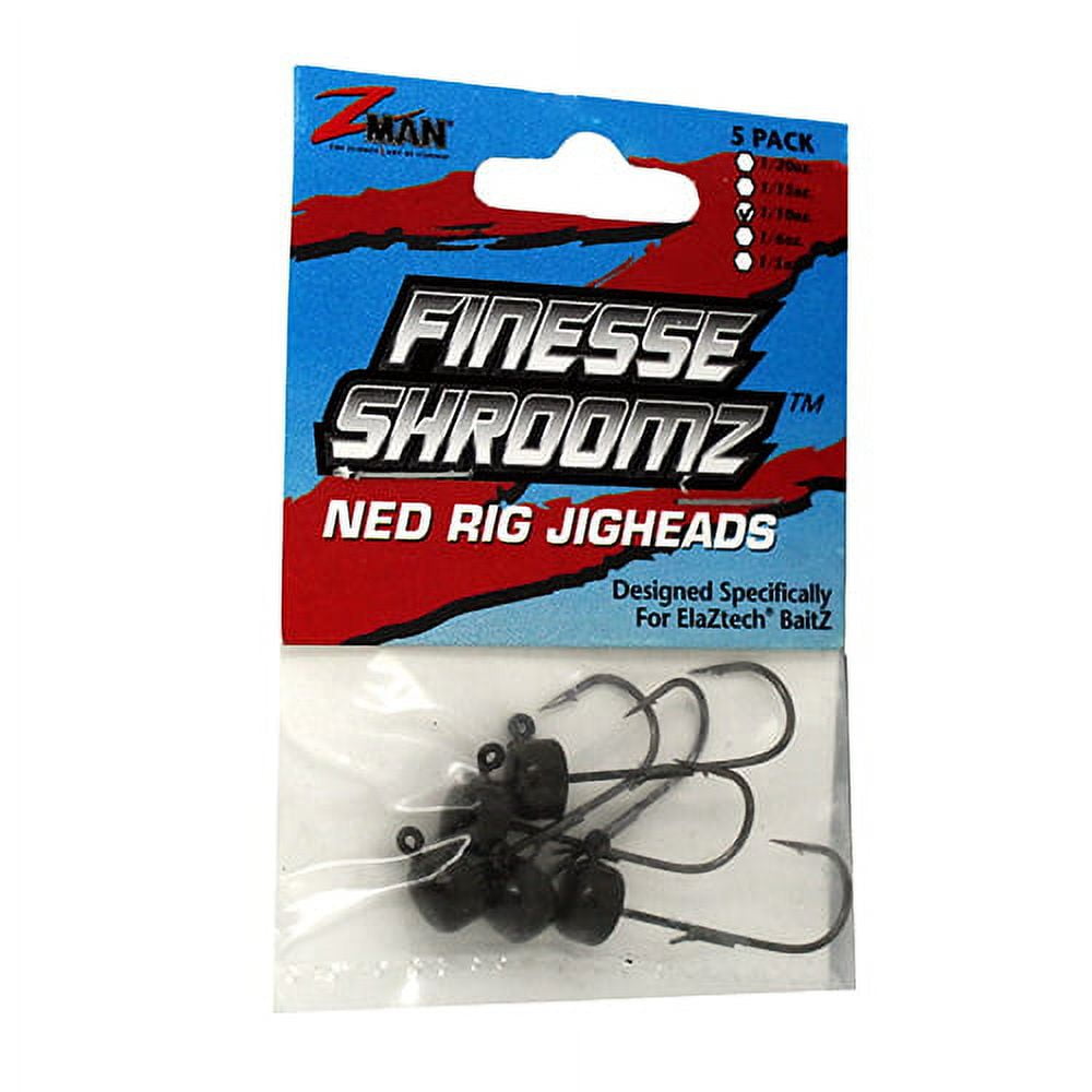 (4 pack) Z-Man Finesse Shroomz Jig Head, 1/10 oz, 5 Count