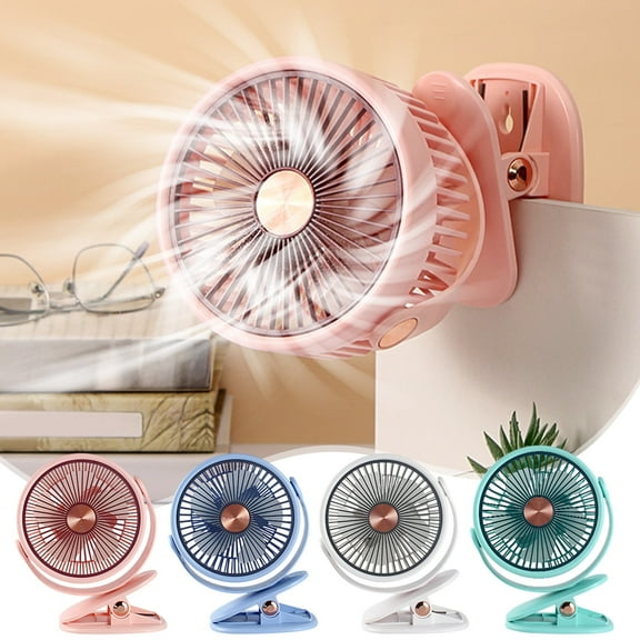 Msgweeeg Personal Fan Mini Fan Desk Clamp Mini Fan for Student Dormitory Use Portable Household Fan with USB Plug In Version