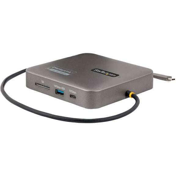 StarTech.com 102BUSBCMULTPRT USB 3.2 (Gen 2) - SD, (MMC) - 100W - Space Gray - Type C Docking Station for Notebook/Tablet/Monitor/Workstation/Desktop PC/Smartphone