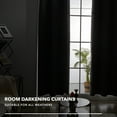 thumbnail image 6 of Deconovo Blackout Curtains with Silver Coating Energy Saving, Black, 42W x 45L Inch, Thermal Insulated, Noise Reducing Drapes for Home, Set of 2, 6 of 7