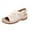Beige Buckle Strap Shoes, variant on Women's Summer Sandals Open Toe Buckle Strap Shoes Comfortable Platform Wedge Heel Breathable Slip On Outdoor Walking Shoes Beige 38