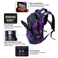 thumbnail image 5 of FORMRS Unisex Backpack Elementary School Travel Bookbag with Reflective Stripes, Green Digital Art, 5 of 7