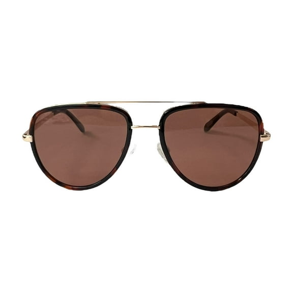 Quay Australia All In Mini Aviator Sunglasses Dark Tortoise Dark Apricot
