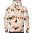 thumbnail image 7 of Xecao Beagle Dog On Brown Pattern Men's Adult Pullover Hoodie,Hooded Sweatshirt-Medium, 7 of 7