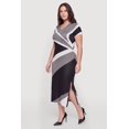 thumbnail image 2 of Women's Plus Size Color Blocked Side Slit Midi Sweater Dress, 2 of 3