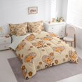 thumbnail image 2 of Manfei Cute Capybara 7-Piece King Bedding,Lovely Heart Print King Bed in a Bag,Brown,Light Gray Reversible, 2 of 7