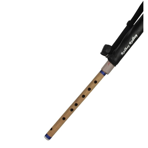 Musical Combo Flutes B Tune 6 Hole (14 Inch) & C Natural Regular 7 Hole (19 Inch) Bamboo Flute Bansuri with Flute Carry Bag Free (English Note) By Indian Collectible
