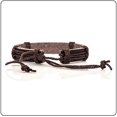 thumbnail image 4 of Fashion Cross Tag Leather Bracelet, Leather Bracelet, Brown Rope Link Bracelet, 4 of 5