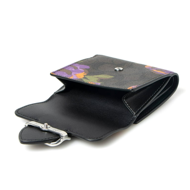 Coach CL475-SVW1Q Women's Morgan Brown and Iris Multi Small Wallet