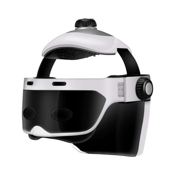 Kieccall Heated Eye & Neck Massage Helmet - Kneading, Compression & Scratching Modes - Ergonomic Design for Headache Relief, Stress Reduction & Better Sleep