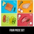 thumbnail image 4 of GORILLA GRIP Cutting Board Set of 4, Flexible, Durable Plastic Chopping Mats, 15x12, Multicolor, 4 of 10