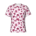 thumbnail image 4 of Vsdgher Lilies Flowers Print Men's Dry Fit Mesh Athletic Shirts Moisture Wicking Tennis T-Shirt Tops, 4 of 9