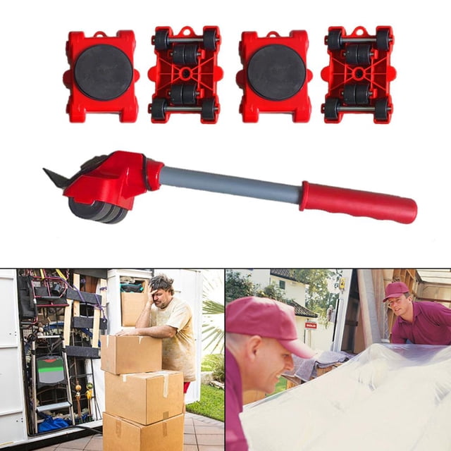 5 uds Home Trolley Lift Move Slide Mover juego de transporte para muebles pesados en movimiento Ndcxsfigh Para estrenar