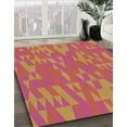 thumbnail image 3 of Ahgly Company Machine Washable Indoor Rectangle Transitional Mango Orange Area Rugs, 5' x 7', 3 of 7