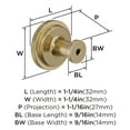thumbnail image 5 of Amerock Faraday 1-1/4 inch (32mm) Diameter Golden Champagne Cabinet Knob, 5 of 6