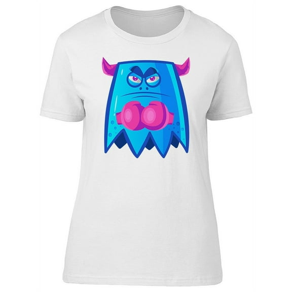 Cute Blue Boxing Monster T-Shirt Women -Image by Shutterstock, Female XX-Large
