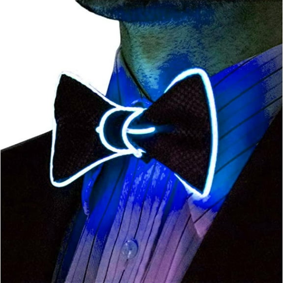 LED Bow Tie Light Up Bow Tie LED Bow Tie Adjustable Light Up Bow Tie, Novelty Bow Tie Party Glowing LED Tie