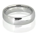 thumbnail image 3 of Tungsten Wedding Band Ring 6mm Men's Engagement Silver Dome Edges Polished Comfort Fit, 3 of 4