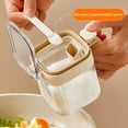 thumbnail image 6 of Stackable Glass Spices Container With Integrated Spoon Holder Leakproof Organizer For Seasonings And Baking Supplies, 6 of 17