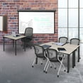 thumbnail image 3 of 60" x 24" Kee Mobile Training Wood Table- Maple/ Black, 3 of 6