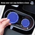 thumbnail image 4 of Yazoeia 2 Pack Bling Car Cup Coaster, 2.75 Inch Rhinestone Silicone Auto Cup Holder Insert Coaster, Anti Slip Crystal Soft Rubber Cup Pad, Universal Vehicle Accessories for Women (Dark CJC912-115006, 4 of 6
