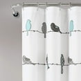 thumbnail image 5 of Rowley Birds Shower Curtain, 72\u201d W x 72\u201d L, Blue & Gray - Colorful Floral Bird Pattern - Whimsical & Playful Bird Shower Curtain - Farmhouse, Coastal, & Boho Bathroom Decor, 5 of 6
