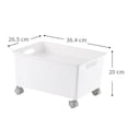 thumbnail image 2 of Storage Bin with Wheels Simple Style Smooth Box for Kitchen Pantry Cupboard, 2 of 4
