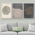thumbnail image 2 of PixonSign Framed Wall Art Set Gray Wood Tree Ring Spirals Digital Art Vintage Abstract Circles Pattern Modern Prints Colorful Contemporary Calm/Zen for Home Decor - 16"x24"x3 Panels White, 2 of 5