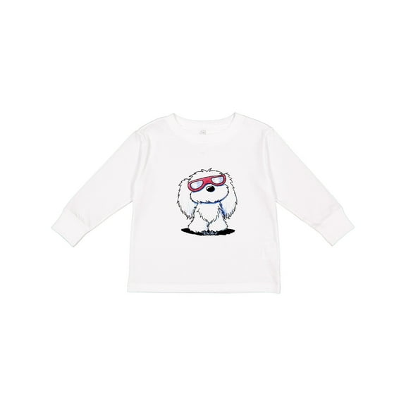 Inktastic Summertime Maltese Boys or Girls Long Sleeve Toddler T-Shirt