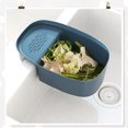 thumbnail image 3 of Cesta de chef con filtrado colgante multifuncional, filtro para fregadero de cocina, botes de basura para fregadero, soporte de esponja antideslizante para verduras, escurridor, cepillo de jabón (azul, juego de 2) Sincero Electrónica, 3 of 5