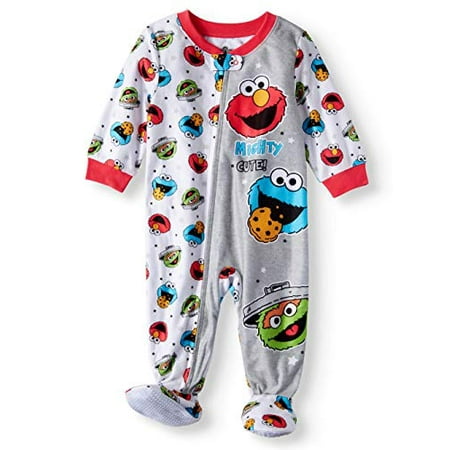 Baby Boys Girls Elmo Mighty Cute Blanket Sleeper Footed Pajamas (24M)