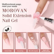 Morovan Solid Builder Nail Gel:5 Color Hard Gel DIY for Nail Non-Stick Solid Nail Gel for Sculpting Solid Building Gel at Home
