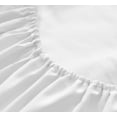 thumbnail image 3 of Smyrna White Bamboo Rayon Fitted Sheet, Queen – Deep Pocket, Breathable, Moisture Wicking, 3 of 5