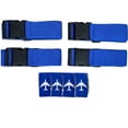thumbnail image 2 of 8 Pack Luggage Set, 4 Pack Straps and 4 Pack ID Tags, Adjustable Heavy-Duty 79" Secure Travel Suitcase Belts, 2 of 4