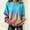 Blue women tie dye sweatshirt a1, variant on Women Crewneck Long Sleeve Tie Dye Ombre Sweatshirt Casual Pullover Tops Loose Fit Sweater Blouses Shirts, Hot Pink XL