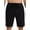 Black, variant on Men's Casual Shorts - Cotton Blend with Elastic Drawstring Waistband, Side Pockets Relaxed Fit Lightweight Shorts for Walking, Travel, and Everyday Comfort Black 34