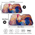 thumbnail image 3 of Uemuo Rooster Oil Painting Pattern Accordion Car Windshield Sun Shade, Foldable Reflective Sun Visor for Car, Reflector Windshield Sunshade-Small, 3 of 7