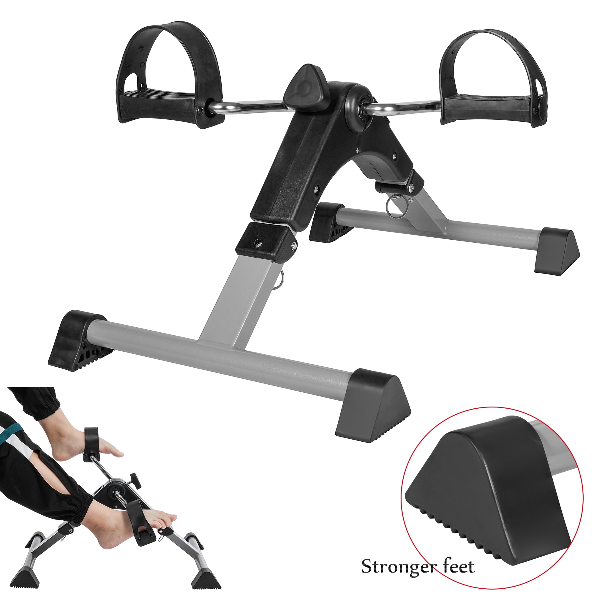 LELINTA Portable Exercise Bike, Folding Fitness Bike Pedal Exerciser