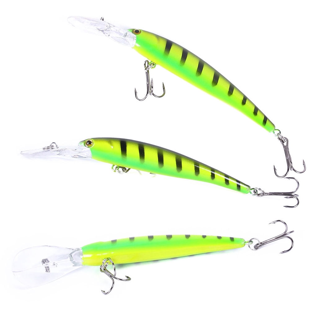 HENGJIA Fishing Lures Large Hard Bait Minnow VIB Lure with Treble Hook Life-Like Swimbait Fishing Bait Popper Crankbait Sinking Lure for Bass Trout Walleye Redfish